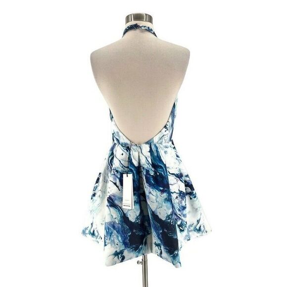 Keepsake The Label Beautiful Liar Dress Water Print Open Back New Size Small - Picture 2 of 7